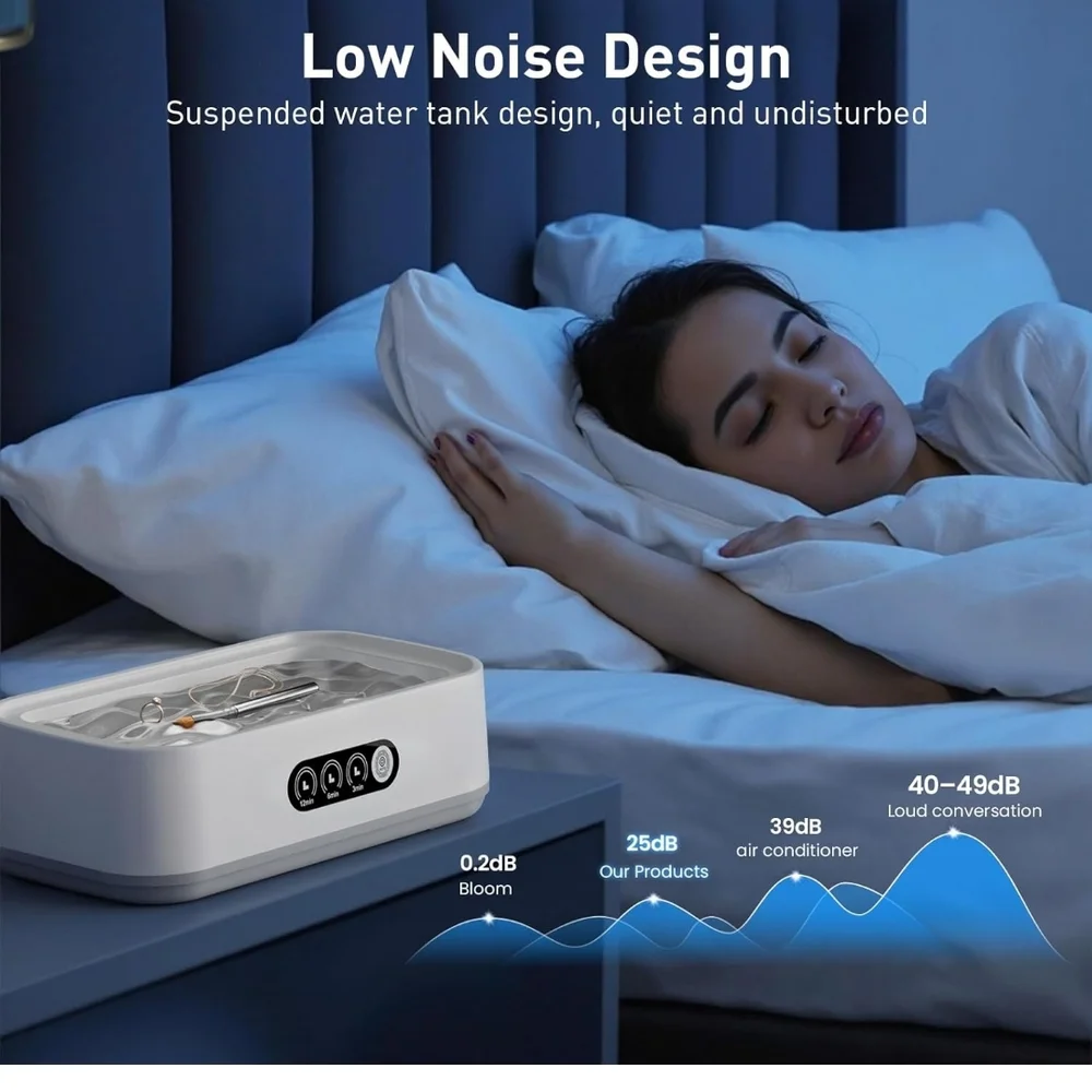White Ultrasonic Jewelry Cleaner